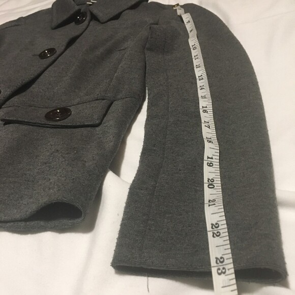 ✨️4 For $20✨️ jacket Womens Small petite gray 3 button jersey knit Career Preppy - Picture 5 of 6